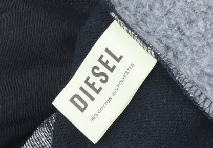 Mens UK Size L Diesel Grey Pullover Hoodie