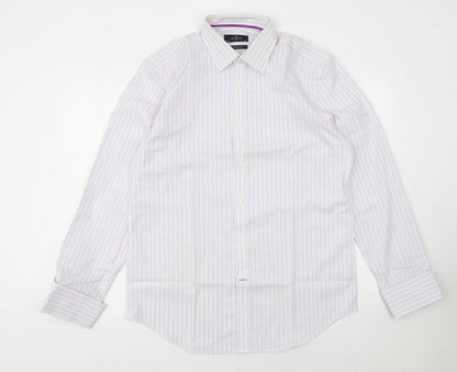 Mens UK Collar Size 16 Jeff Banks Smart White  Dress Shirt