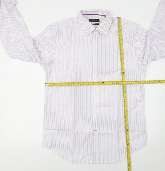 Mens UK Collar Size 16 Jeff Banks Smart White  Dress Shirt