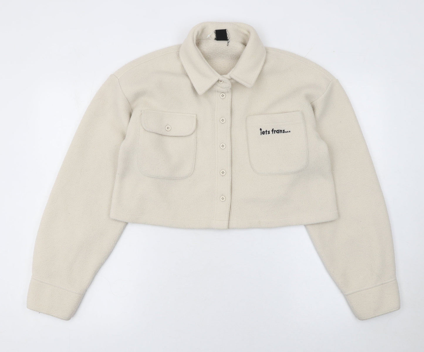 Womens UK Size S Urban Outfitters Beige Bomber Jacket