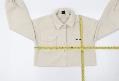 Womens UK Size S Urban Outfitters Beige Bomber Jacket