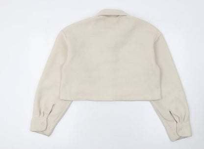 Womens UK Size S Urban Outfitters Beige Bomber Jacket