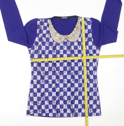 Womens UK Size L Benter Blue Classic Blouse