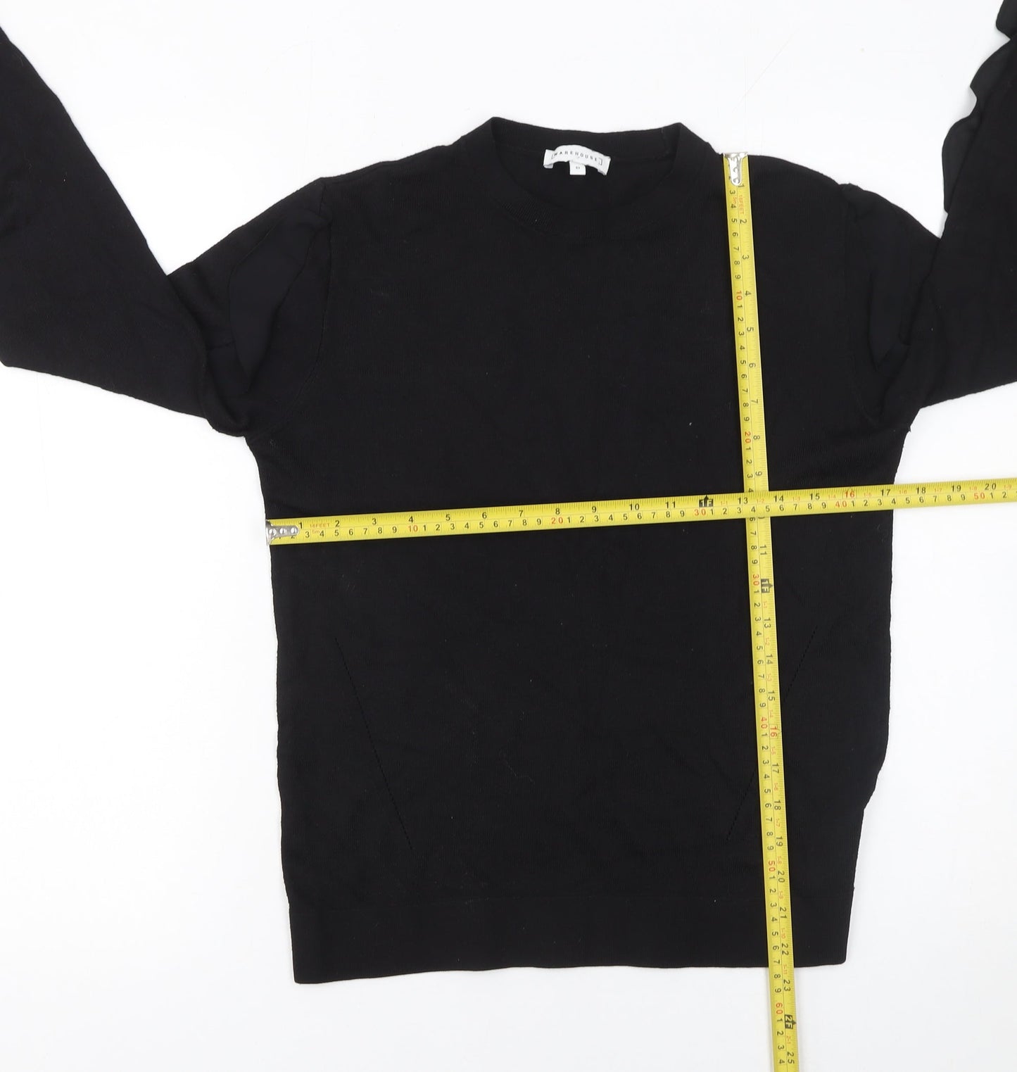 Womens UK Size 10 Warehouse Black Pullover Jumper