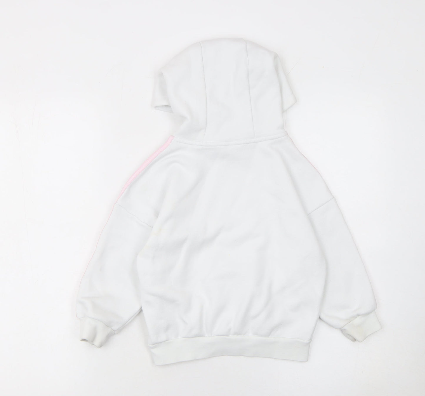 Girls UK Size 5-6 Years adidas White Pullover Hoodie