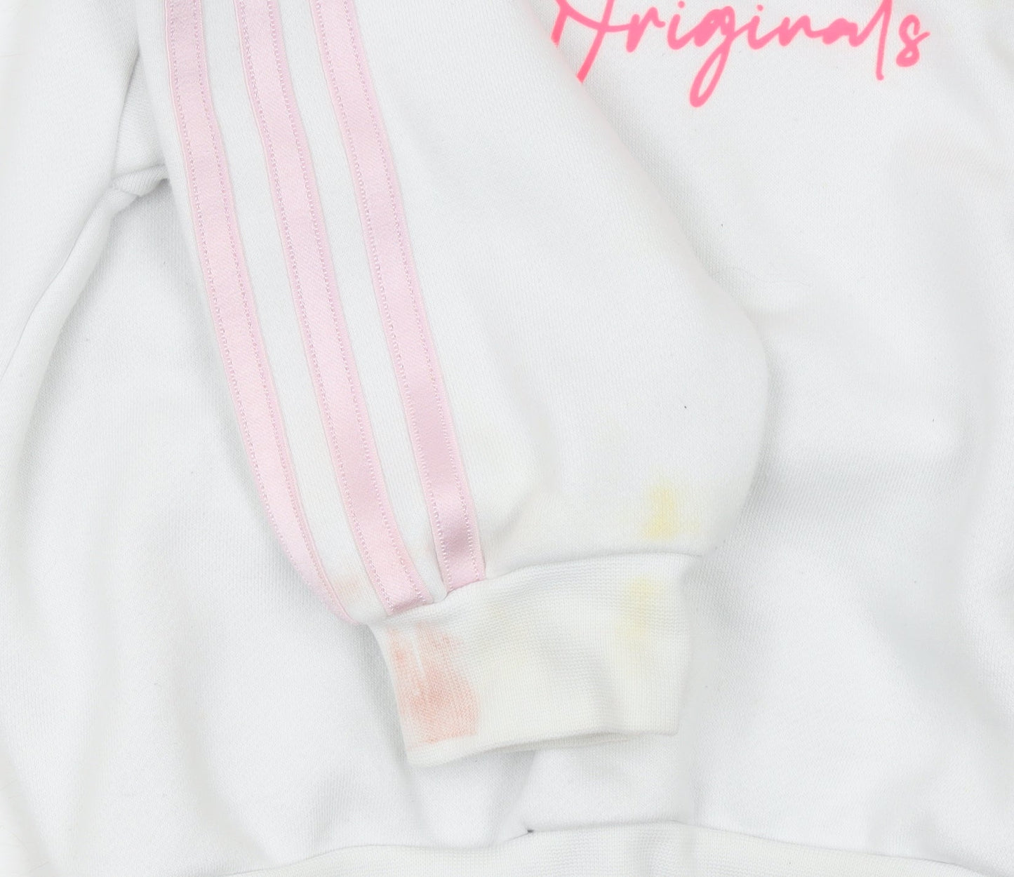 Girls UK Size 5-6 Years adidas White Pullover Hoodie