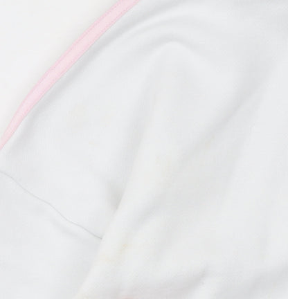 Girls UK Size 5-6 Years adidas White Pullover Hoodie