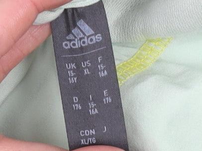 Girls UK Size 16 Years adidas Green Pullover Hoodie