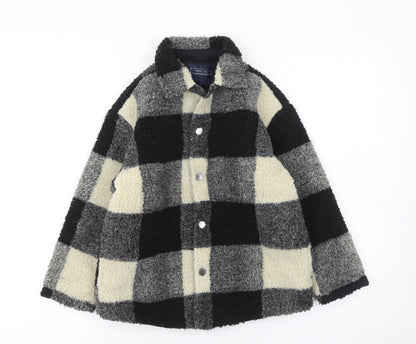 Boys UK Size 7 Years NEXT Black Shirt Jacket