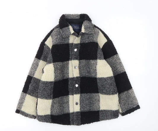 Boys UK Size 7 Years NEXT Black Shirt Jacket