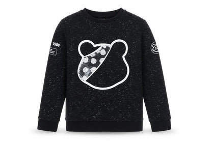 George Boys Black Bear Sequin Pullover Sweatshirt 10-11 Years