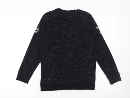 George Boys Black Bear Sequin Pullover Sweatshirt 10-11 Years