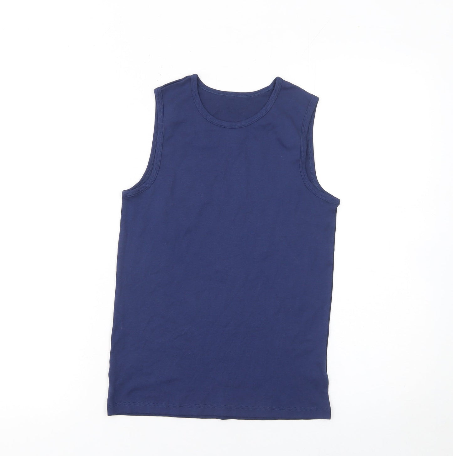 Boys UK Size 11-12 Years Marks and Spencer Blue Basic Tank