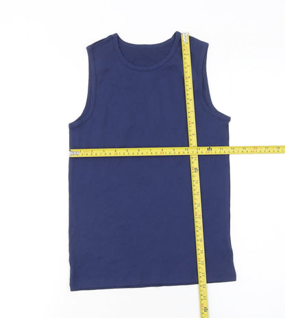 Boys UK Size 11-12 Years Marks and Spencer Blue Basic Tank