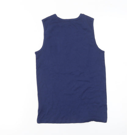 Boys UK Size 11-12 Years Marks and Spencer Blue Basic Tank