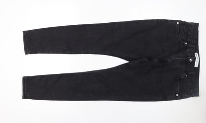Mens UK Size 32 Bershka Slim Fit Skinny Black Jeans