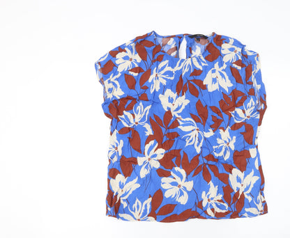 Womens UK Size M VERO MODA Blue Basic Blouse