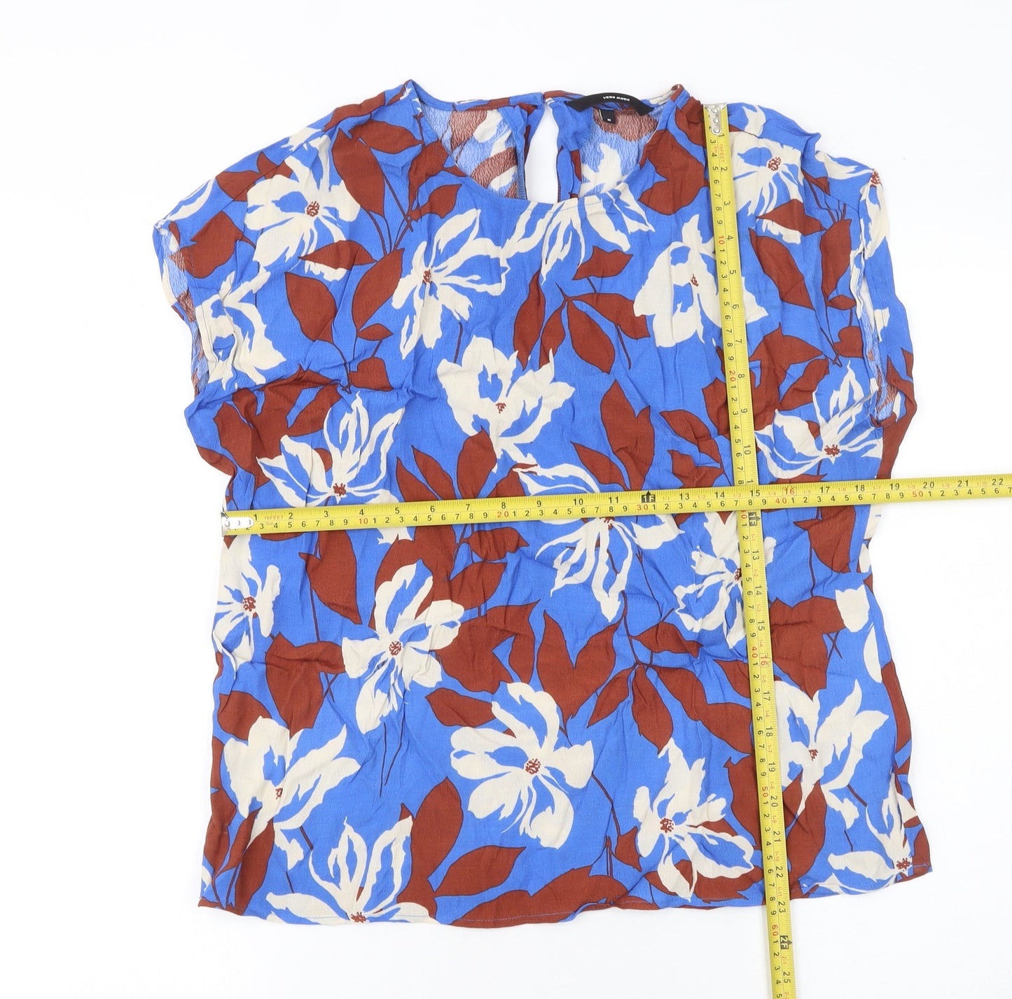 Womens UK Size M VERO MODA Blue Basic Blouse