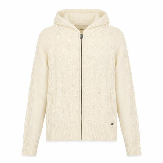 Womens UK Size M Only Ivory Full Zip Jumper
