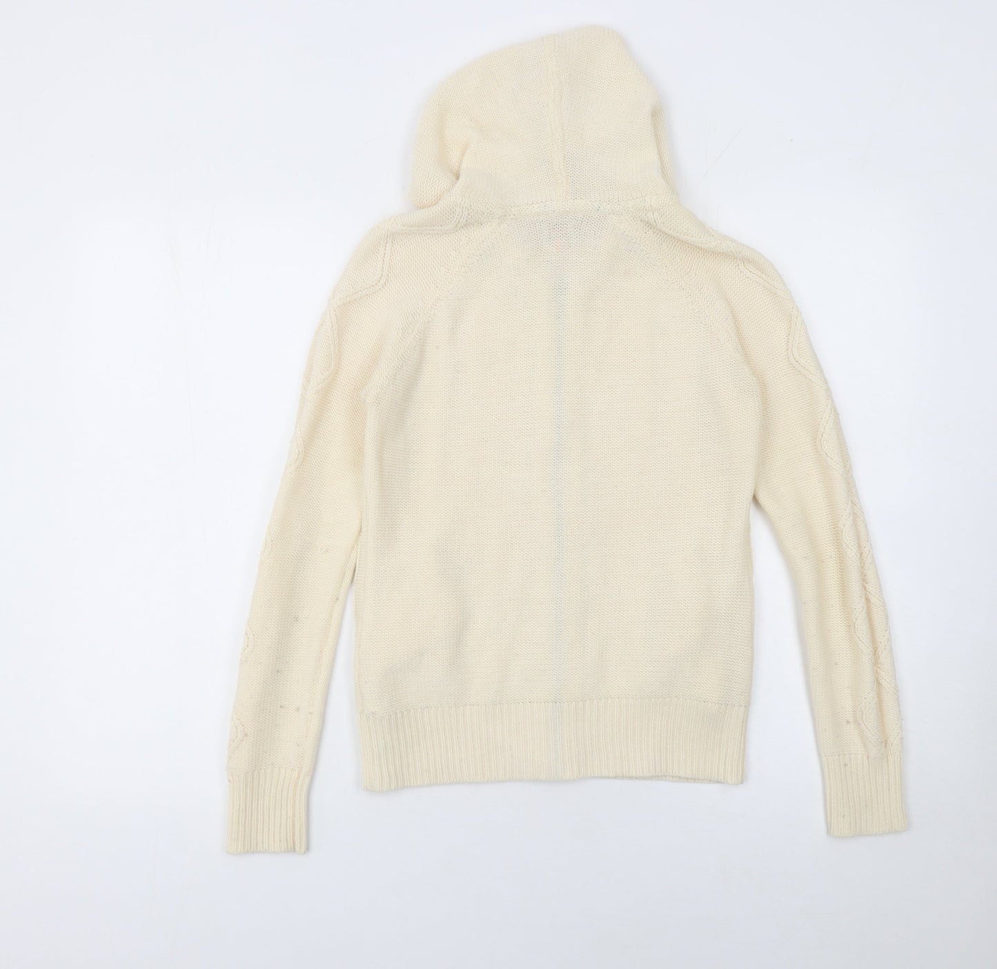 Womens UK Size M Only Ivory Full Zip Jumper