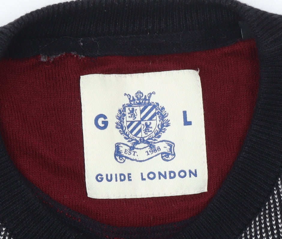 Mens UK Size L Guide London Multicoloured Pullover Jumper