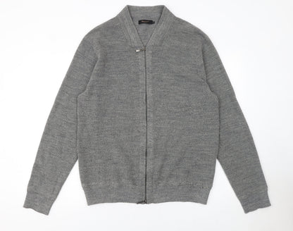 Womens UK Size L Moncrief Grey Full Zip Jumper