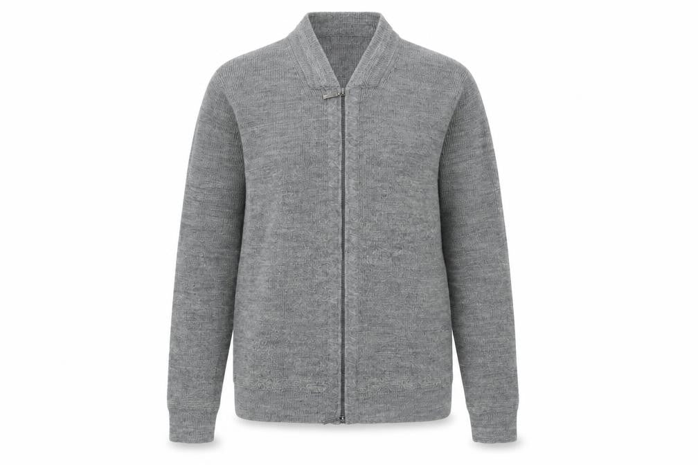 Womens UK Size L Moncrief Grey Full Zip Jumper