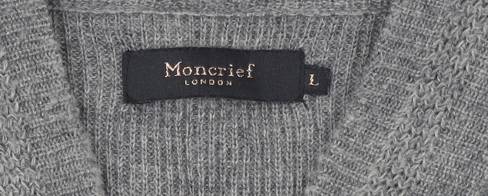 Womens UK Size L Moncrief Grey Full Zip Jumper