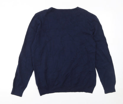 Mens UK Size M Woolovers Blue Pullover Jumper