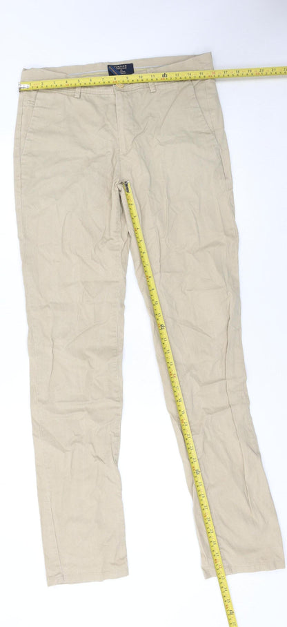 Mens UK Size M Turtle Slim Fit Chino Beige Trousers