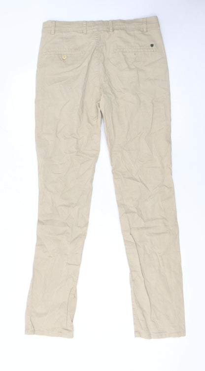 Mens UK Size M Turtle Slim Fit Chino Beige Trousers