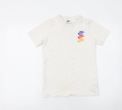Boys UK Size M Nike White BasicJerseyPullover T-Shirt