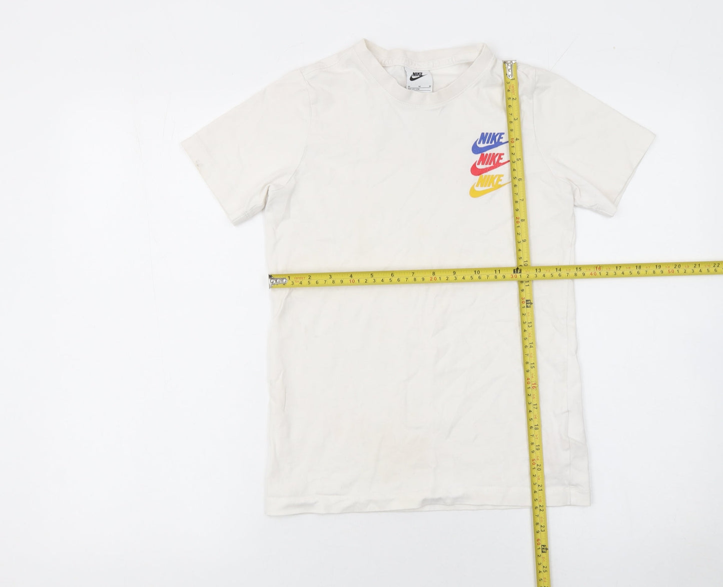 Boys UK Size M Nike White BasicJerseyPullover T-Shirt
