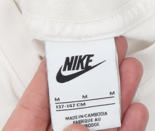 Boys UK Size M Nike White BasicJerseyPullover T-Shirt