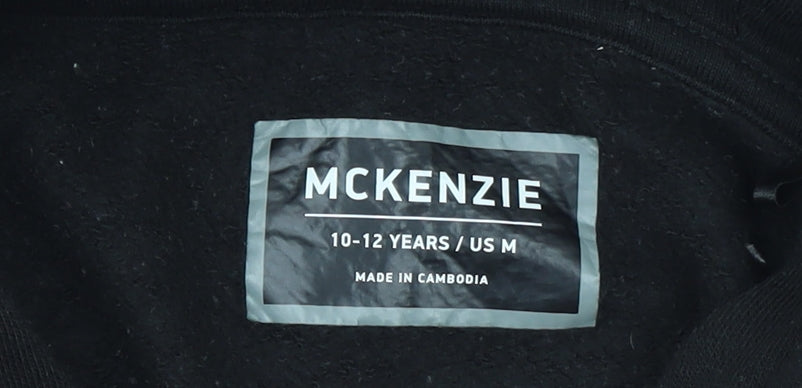 Boys UK Size 10-12 Years McKenzie Black Pullover Hoodie