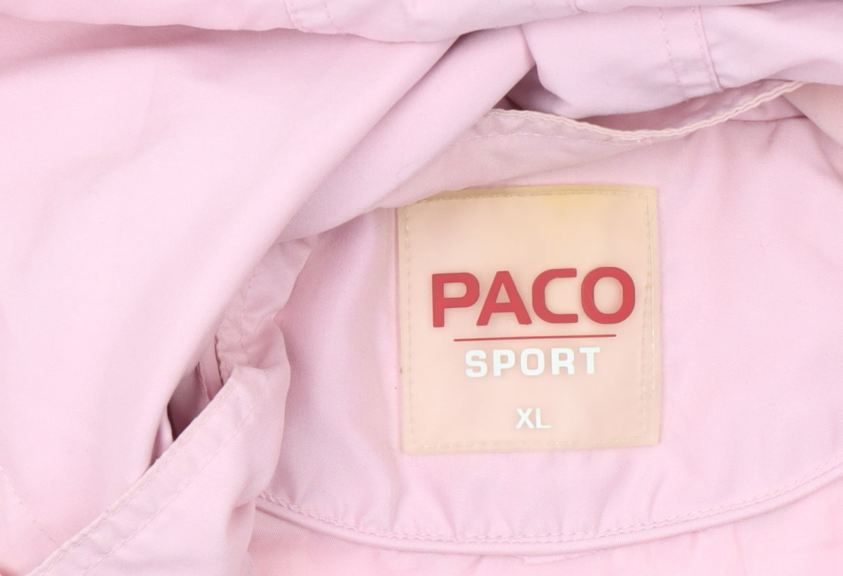 Womens UK Size XL PACO Pink Gym & Training Walking Running & Jogging Jacket
