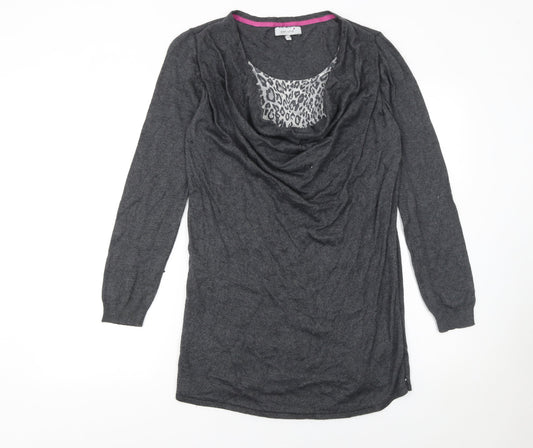Womens UK Size 14 Marks and Spencer Grey Tunic Jumper
