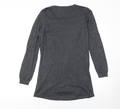 Womens UK Size 14 Marks and Spencer Grey Tunic Jumper