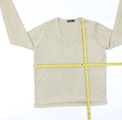 Womens UK Size 14 Marks and Spencer Beige Pullover Jumper