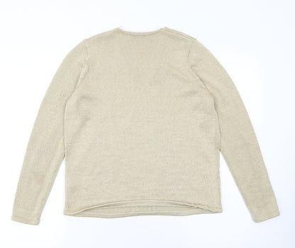 Womens UK Size 14 Marks and Spencer Beige Pullover Jumper