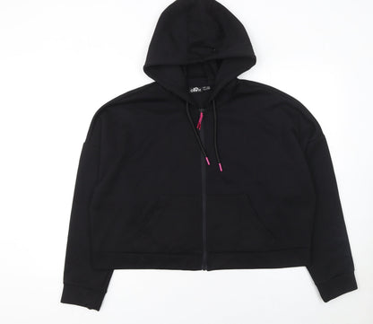 Womens UK Size L Crivit Black Full Zip Hoodie