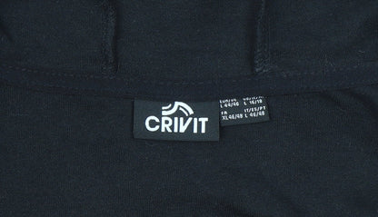 Womens UK Size L Crivit Black Full Zip Hoodie