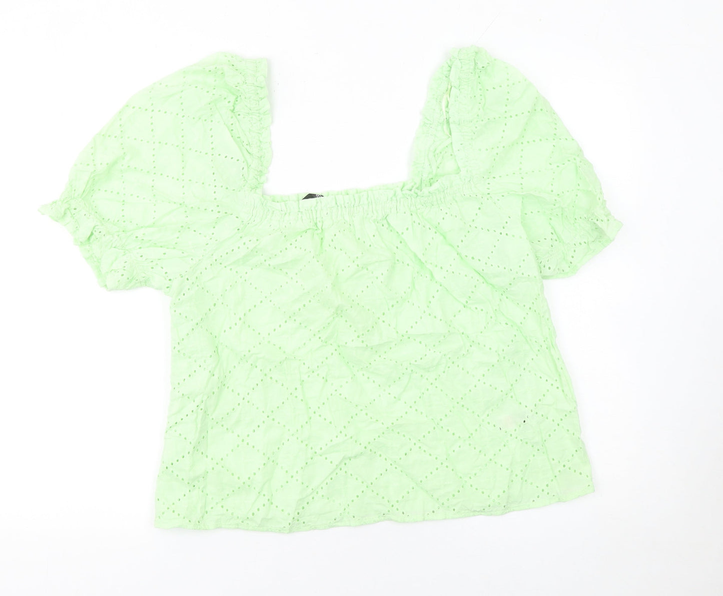 Womens UK Size 16 Dunnes Stores Green Cropped Blouse
