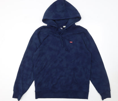 Mens UK Size M Levi's Blue Pullover Hoodie