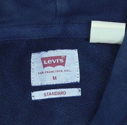Mens UK Size M Levi's Blue Pullover Hoodie