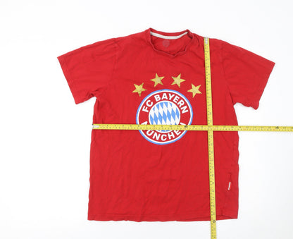 Mens UK Size M FC Bayern München Red  T-Shirt