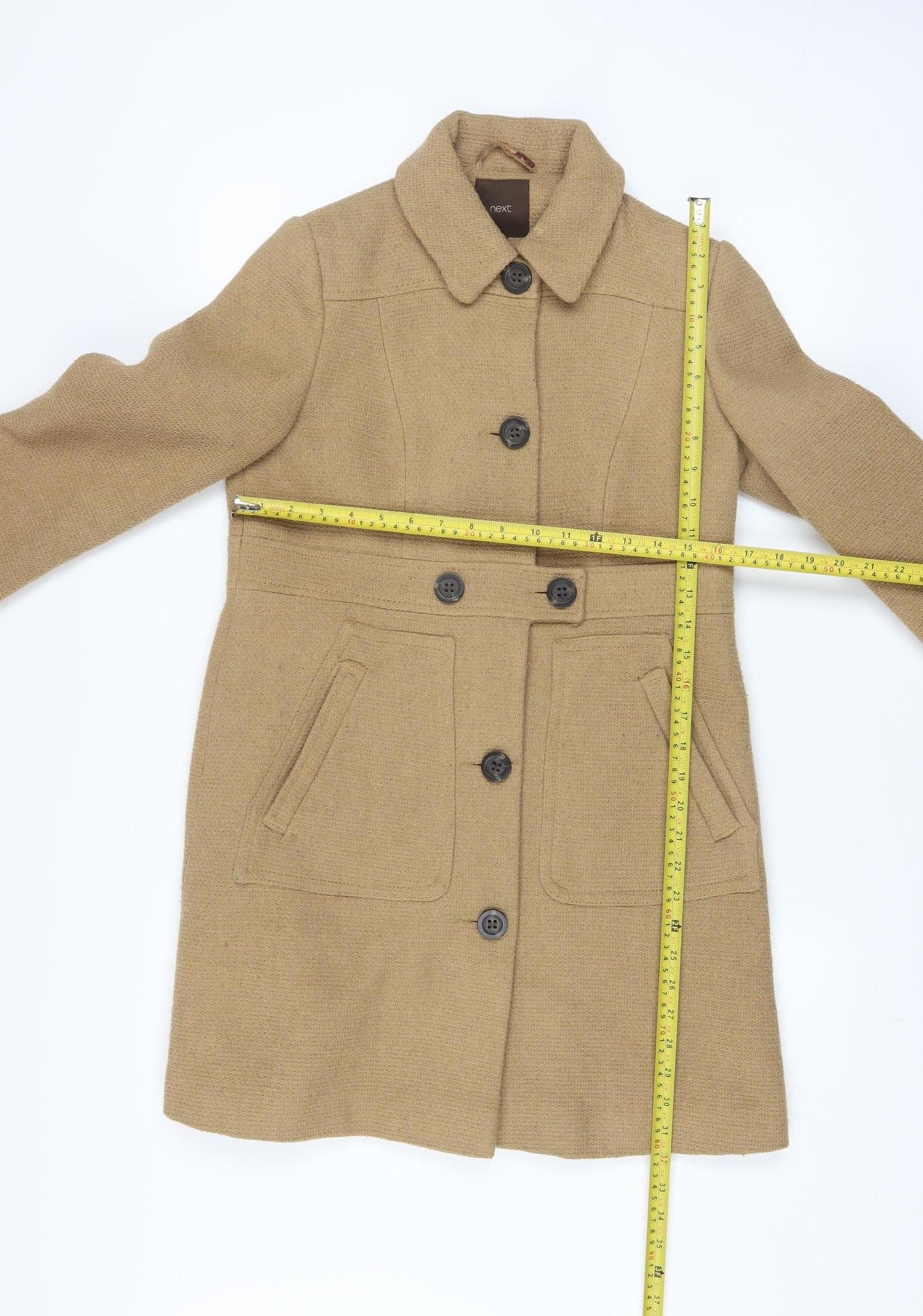 Womens UK Size 8 NEXT Beige Overcoat