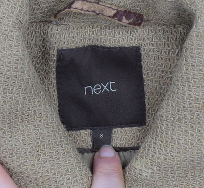Womens UK Size 8 NEXT Beige Overcoat