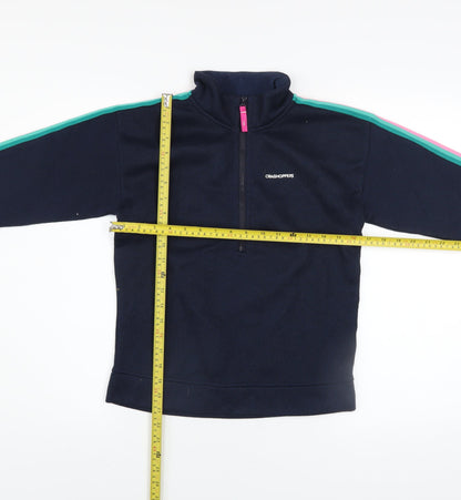 Craghoppers Girls Blue Fleece Half Zip Sweatshirt Age 11-12 Years