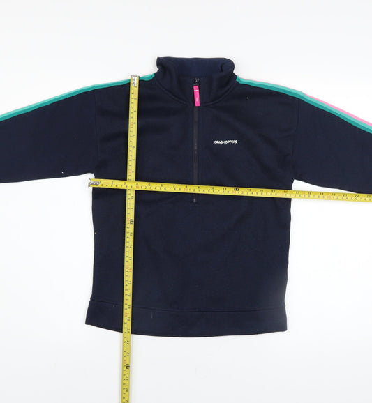 Craghoppers Girls Blue Fleece Half Zip Sweatshirt Age 11-12 Years